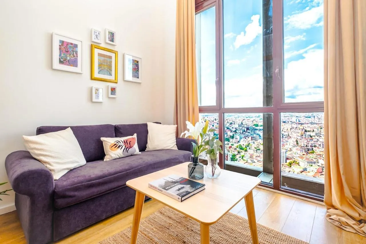Cozy Loft With Skyline View In Modern Residence Stambuł Apartament
